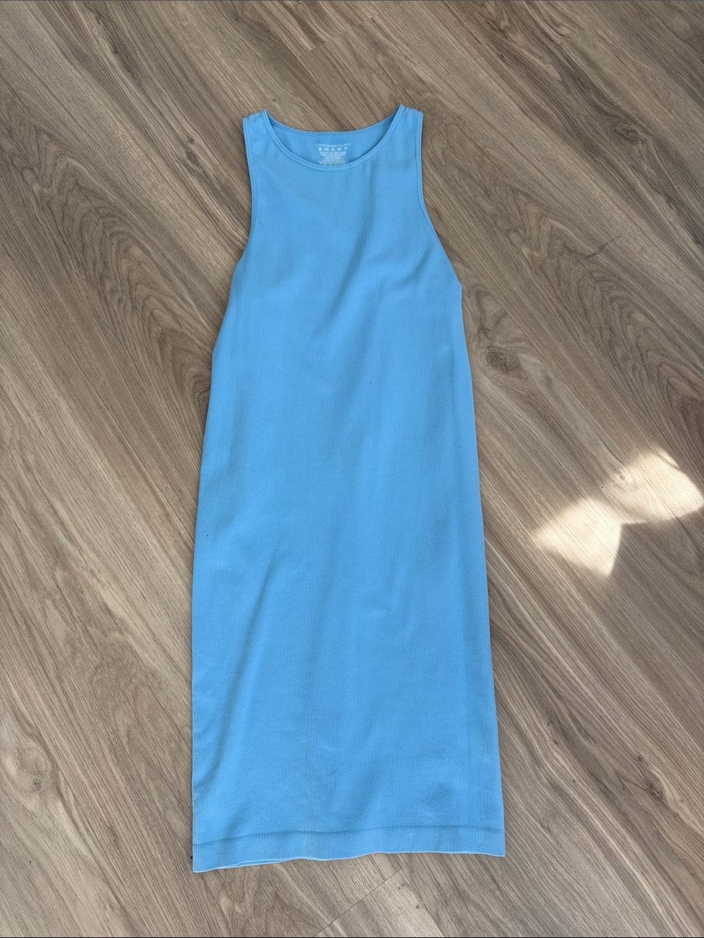 Light Blue Sleeveless Midi Dress